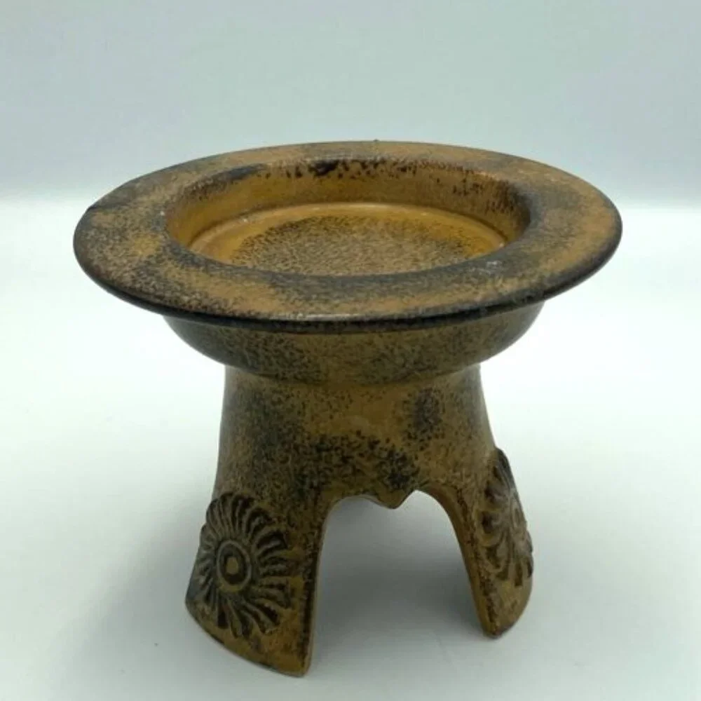 Vtg Art Pottery Candle Holder Made in Japan Holds 3